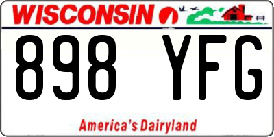 WI license plate 898YFG