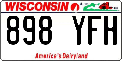 WI license plate 898YFH