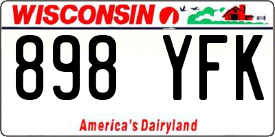 WI license plate 898YFK