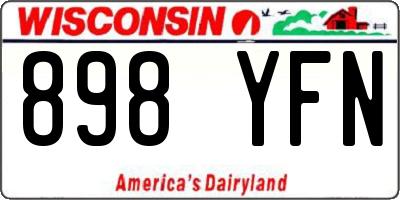 WI license plate 898YFN