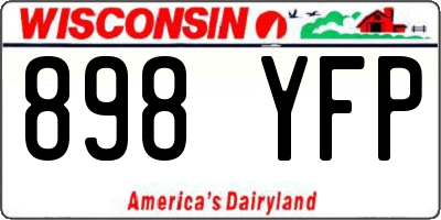 WI license plate 898YFP