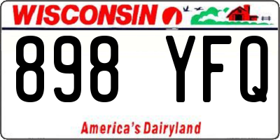 WI license plate 898YFQ