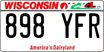 WI license plate 898YFR
