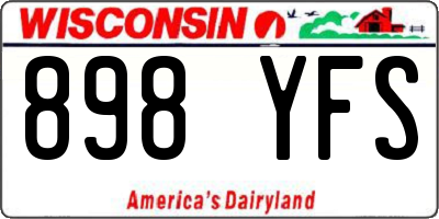 WI license plate 898YFS