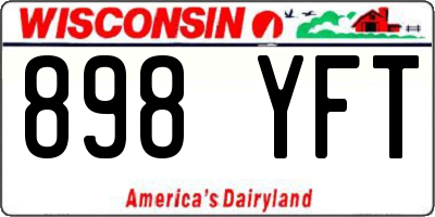 WI license plate 898YFT