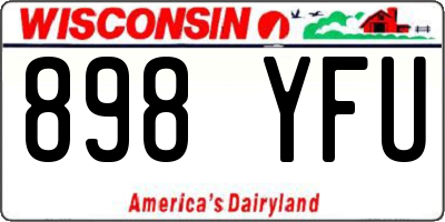 WI license plate 898YFU