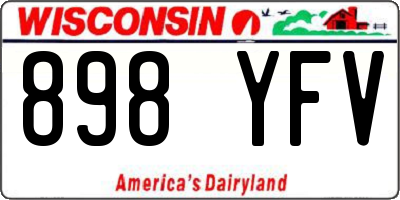 WI license plate 898YFV