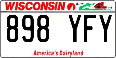 WI license plate 898YFY