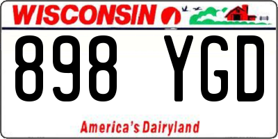 WI license plate 898YGD