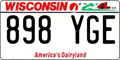 WI license plate 898YGE
