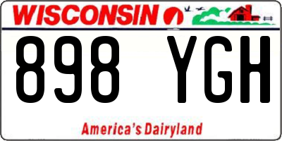 WI license plate 898YGH