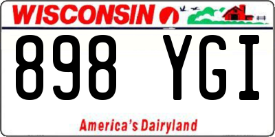 WI license plate 898YGI