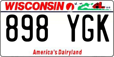 WI license plate 898YGK