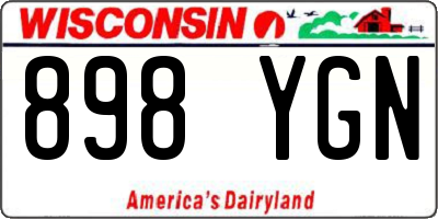 WI license plate 898YGN
