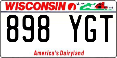 WI license plate 898YGT
