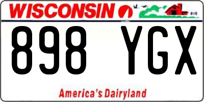 WI license plate 898YGX