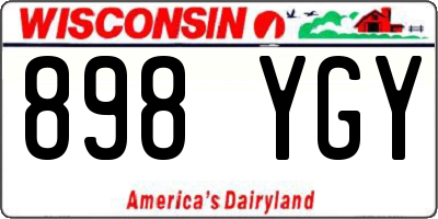 WI license plate 898YGY