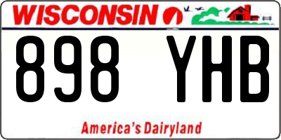 WI license plate 898YHB