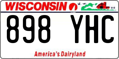 WI license plate 898YHC