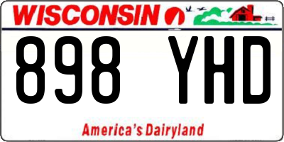 WI license plate 898YHD