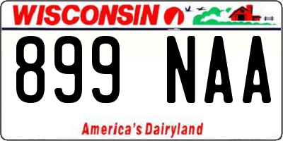 WI license plate 899NAA