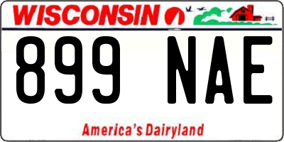 WI license plate 899NAE