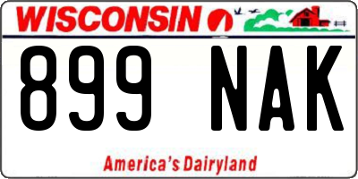 WI license plate 899NAK