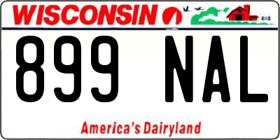 WI license plate 899NAL