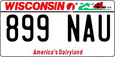 WI license plate 899NAU