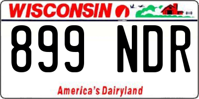 WI license plate 899NDR