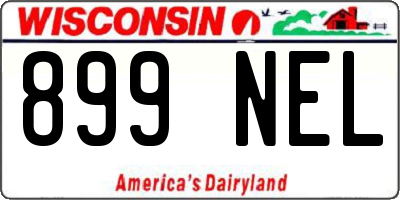 WI license plate 899NEL