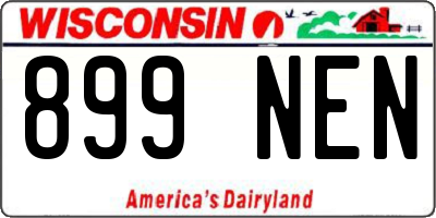 WI license plate 899NEN