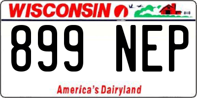 WI license plate 899NEP