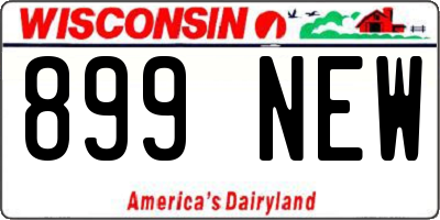 WI license plate 899NEW