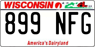 WI license plate 899NFG