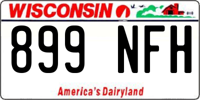 WI license plate 899NFH
