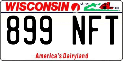WI license plate 899NFT