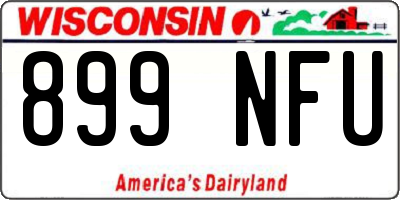 WI license plate 899NFU