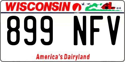 WI license plate 899NFV