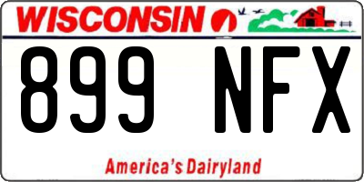 WI license plate 899NFX