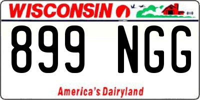 WI license plate 899NGG