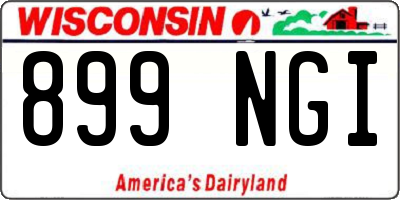 WI license plate 899NGI