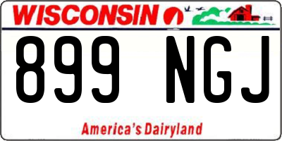 WI license plate 899NGJ
