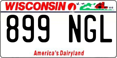 WI license plate 899NGL