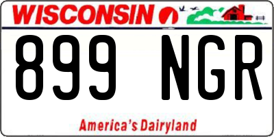 WI license plate 899NGR