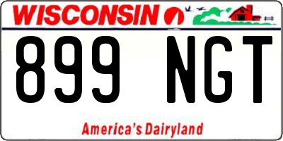 WI license plate 899NGT