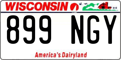 WI license plate 899NGY