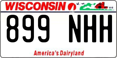 WI license plate 899NHH