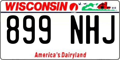 WI license plate 899NHJ
