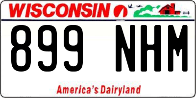 WI license plate 899NHM